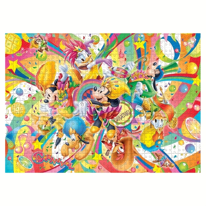 

1000pcs Puzzle Cartoon Animals Mickey Mouse and Minnie Mouse Donald Duck Wall Hanging Puzzle Adult Game Gift Family Interactiv