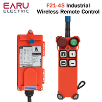 12V 24V 110V 220V 380V Channel Industrial Wireless Radio Remote Controller Switch Crane Hoist 1 Receiver+ 1 Transmitter F21-4S