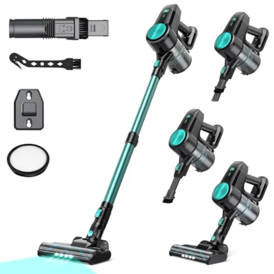 

N3T Cordless Vacuum CleanerWireless Stick Vacuum with 40mins Runtime Self-Standing Anti-Tangle Brush Rechargeable Lightweight V