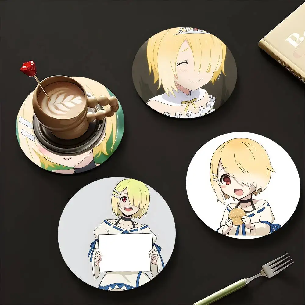 1pc Aku Maou-sama, Retry! Wooden Coaster Colour Printing Cup Mat Home Desk Decoration Gifts