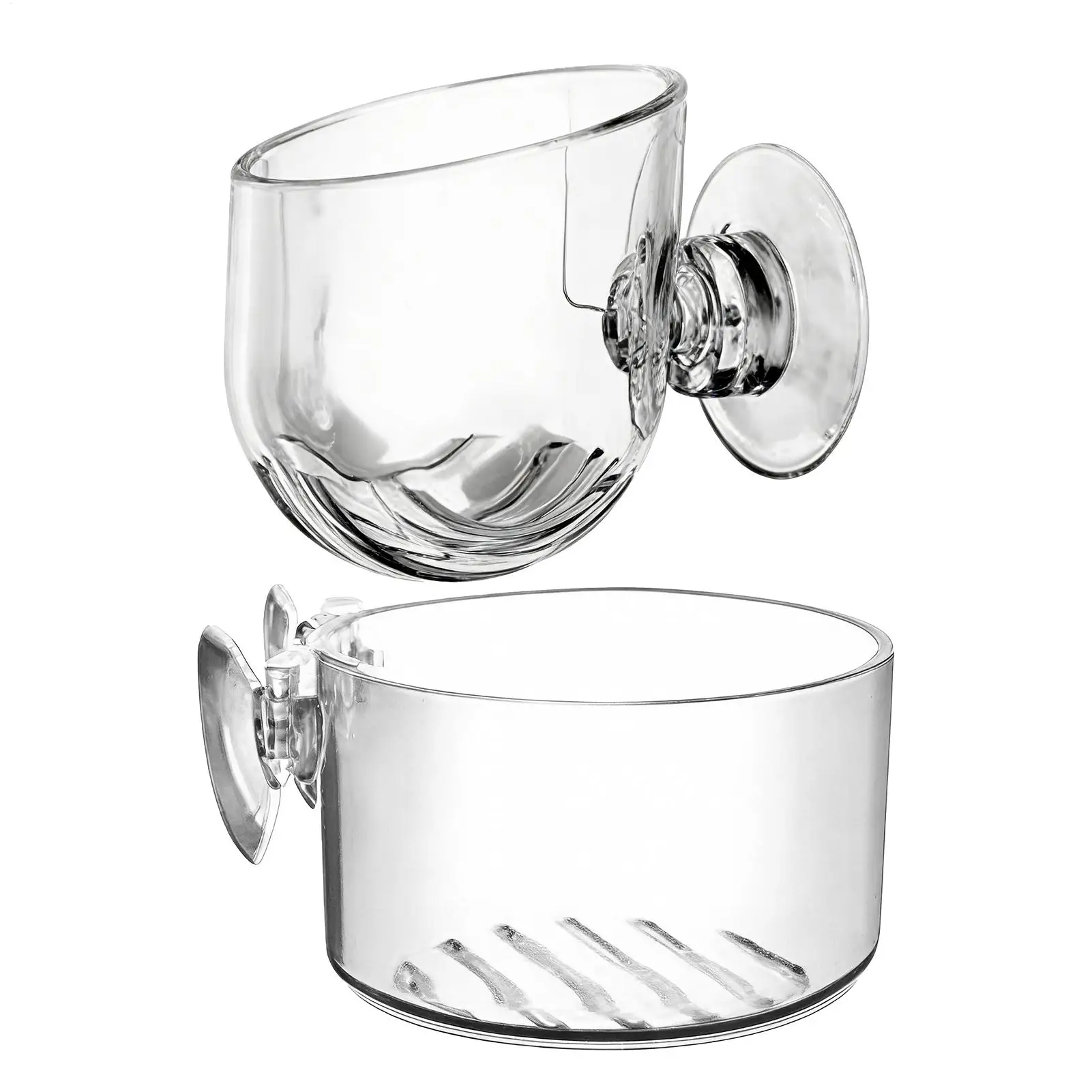 Aquarium Plant Holder Acrylic Aquatic Plant Cup Aquarium Fish Tank Glass Plant Pot With Suction Holder Feeding Container Stand
