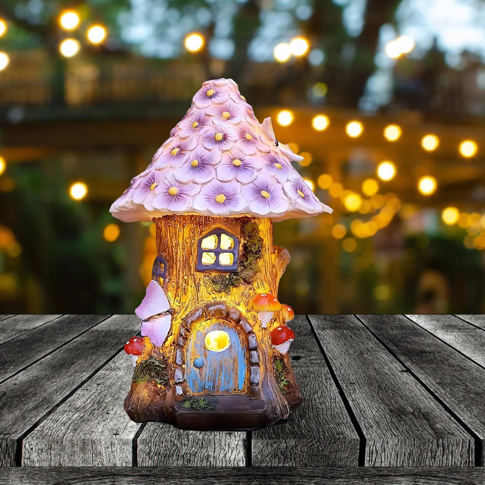 

Fairy Garden House Gift Miniature Resin House for Garden Living Room Balcony