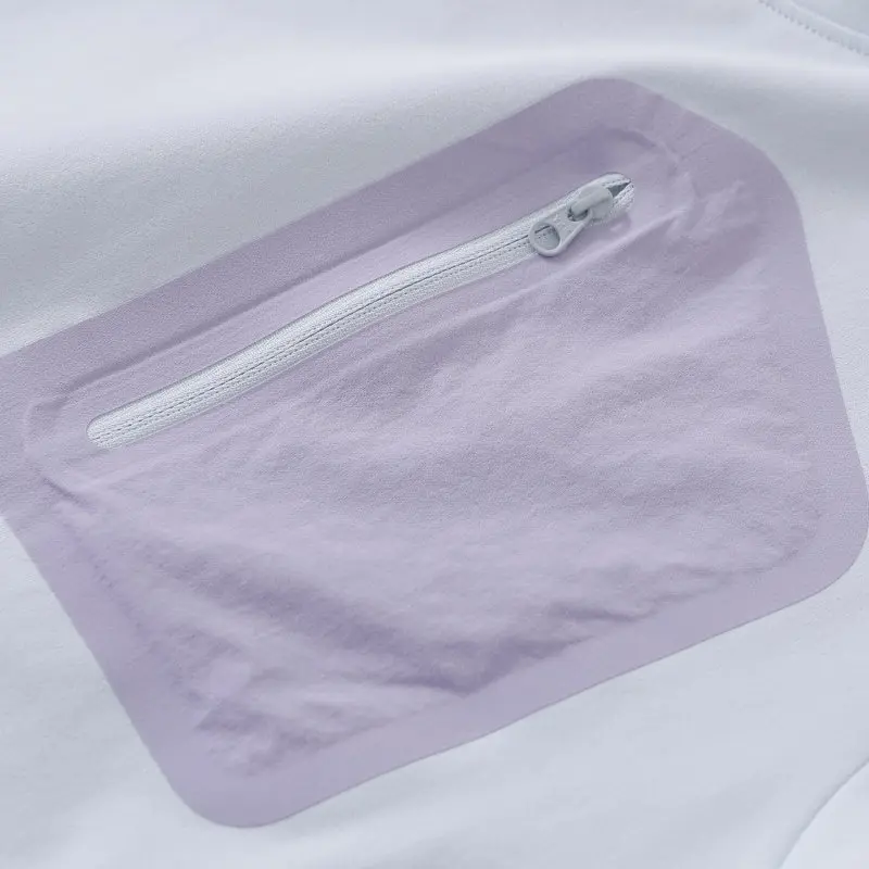 Herren-Outdoor-Langarmshirt für den Herbst - Schnelltrocknendes Rundhals-Oberteil mit Brusttasche mit Reißverschluss – Detail 23