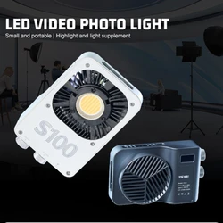 S100 100W Photography Light Dual Color Temperature COB Light Lamp Camera DSLR Lighting Portable Handheld Fill Light for Outdoor
