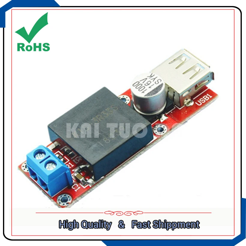 KIS3R33S 7V-24V to 5V / 3A synchronous rectified DC-DC step-down buck power supply module converter module