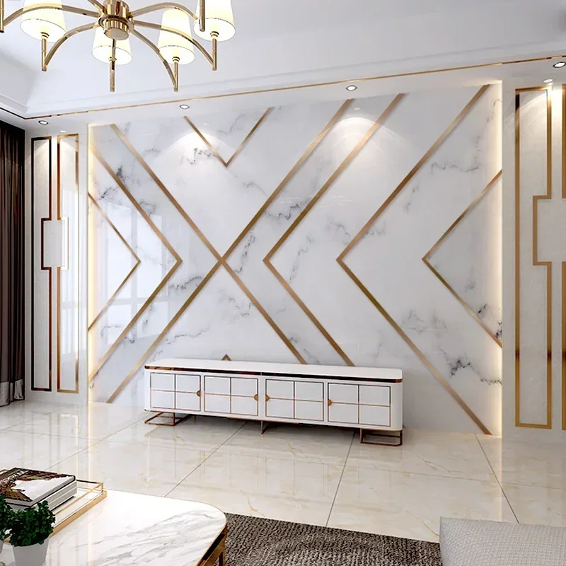 Spring Tile Living Room Tile Custom Waterproof 600x1200 Rectangular Luxury Golden Pulse White Ceramic Water Spray Wall