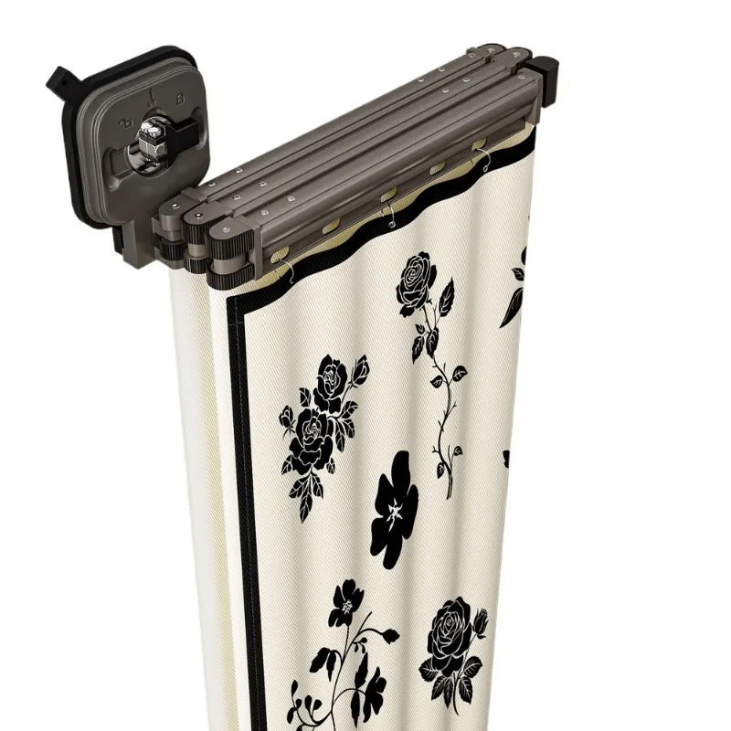 

Shower curtain folding invisible bathroom no punching toilet bath waterproof