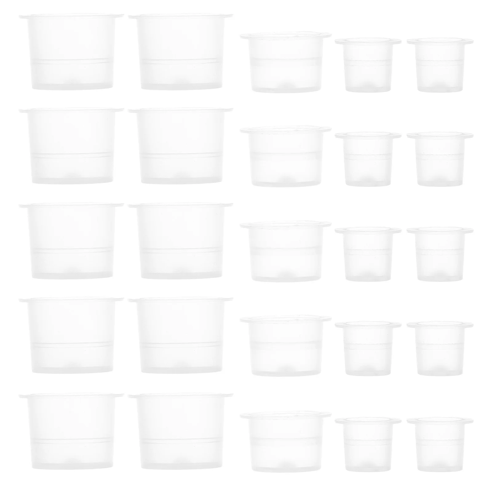 300 قطعة أكواب خلط الطلاء البلاستيكية الشفافة واسعة الفم مانعة للتسرب لوحة أكواب لمستلزمات الرسم بالألوان المائية الزيتية القماشية #3