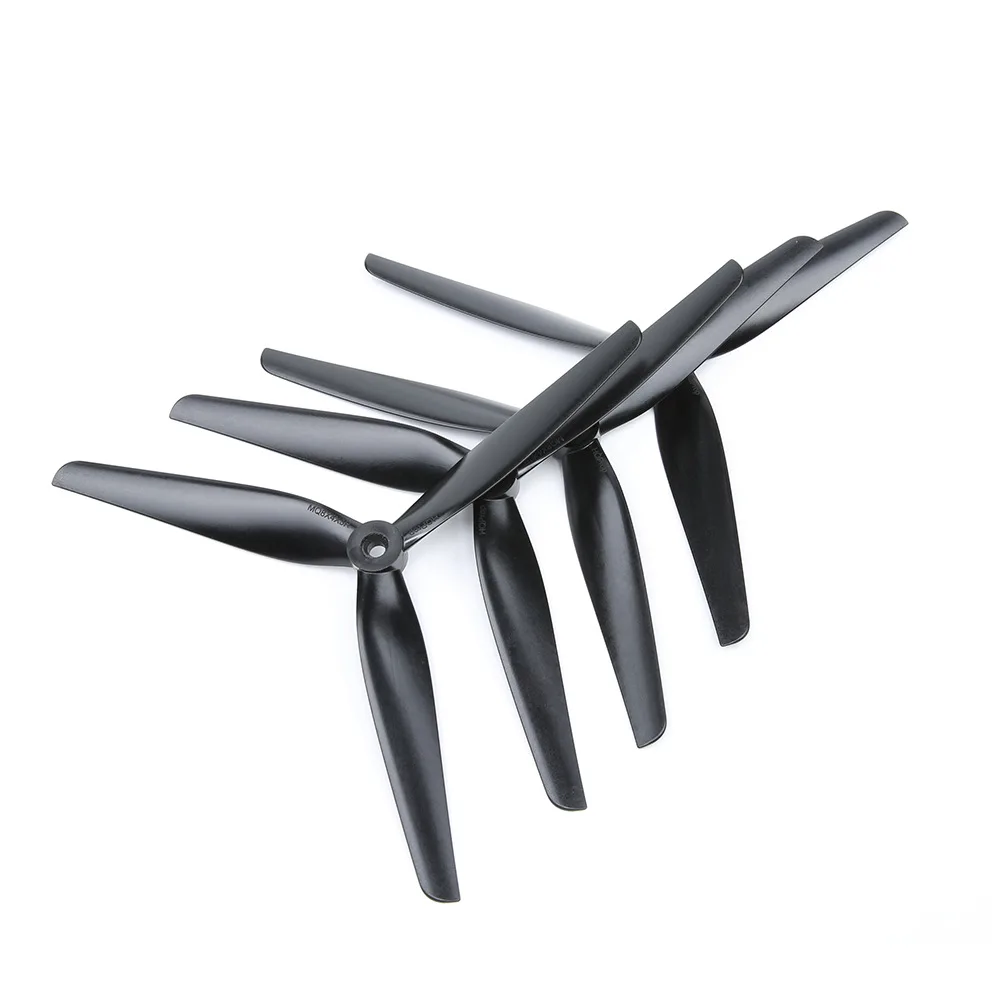 

10Pairs/20Pcs HQ Prop 10x5x3 9x5x3 1050 9050 Propeller 10inch 9inch 3 blade Black-carbon Reinforced Nylon CW CCW FPV Propellor