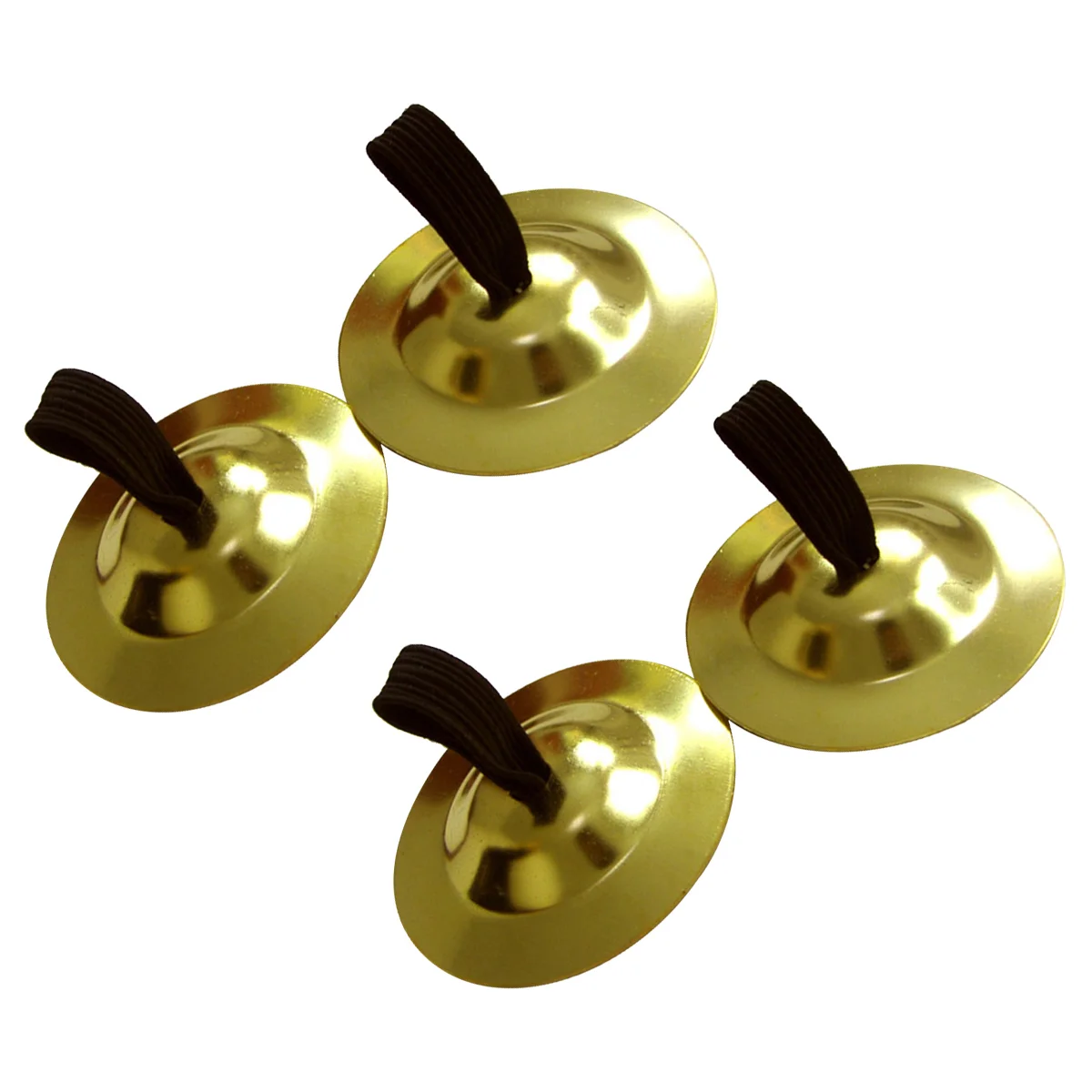 2 Pairs Instruments Belly Dancing Finger Cymbal Kids Rhythm Musical Small Cymbals For Golden Children's Percussion Mini