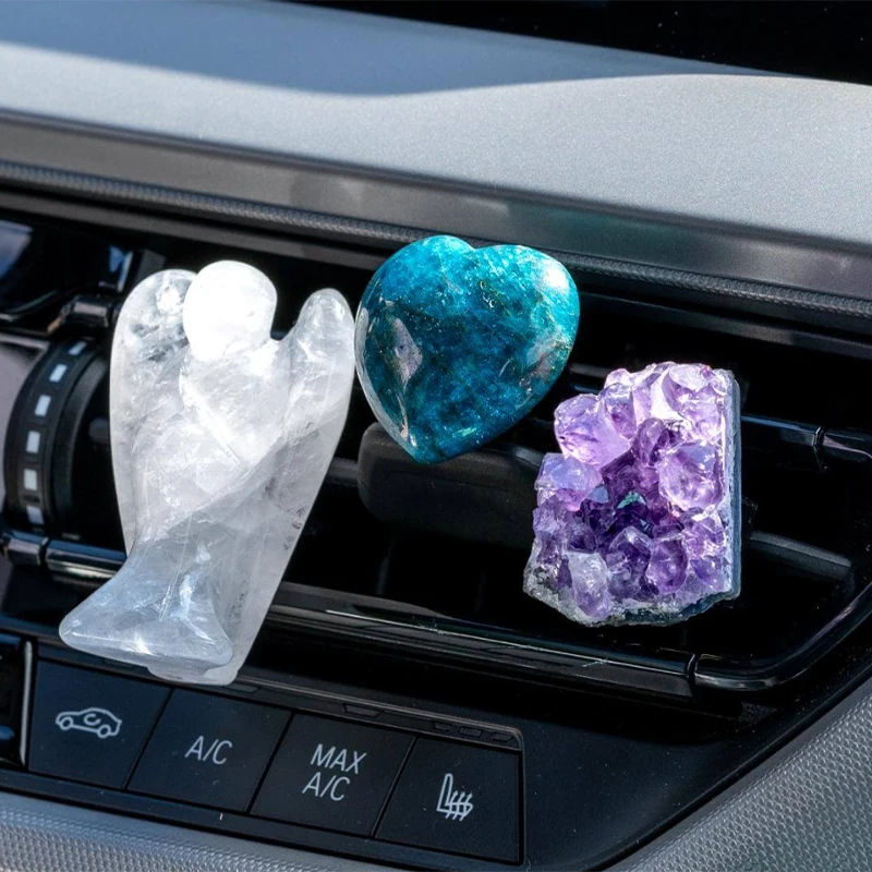 Guardian Angel Car Crystals of Protection Crystal Set Car Interior Decoration Ventilation Clip