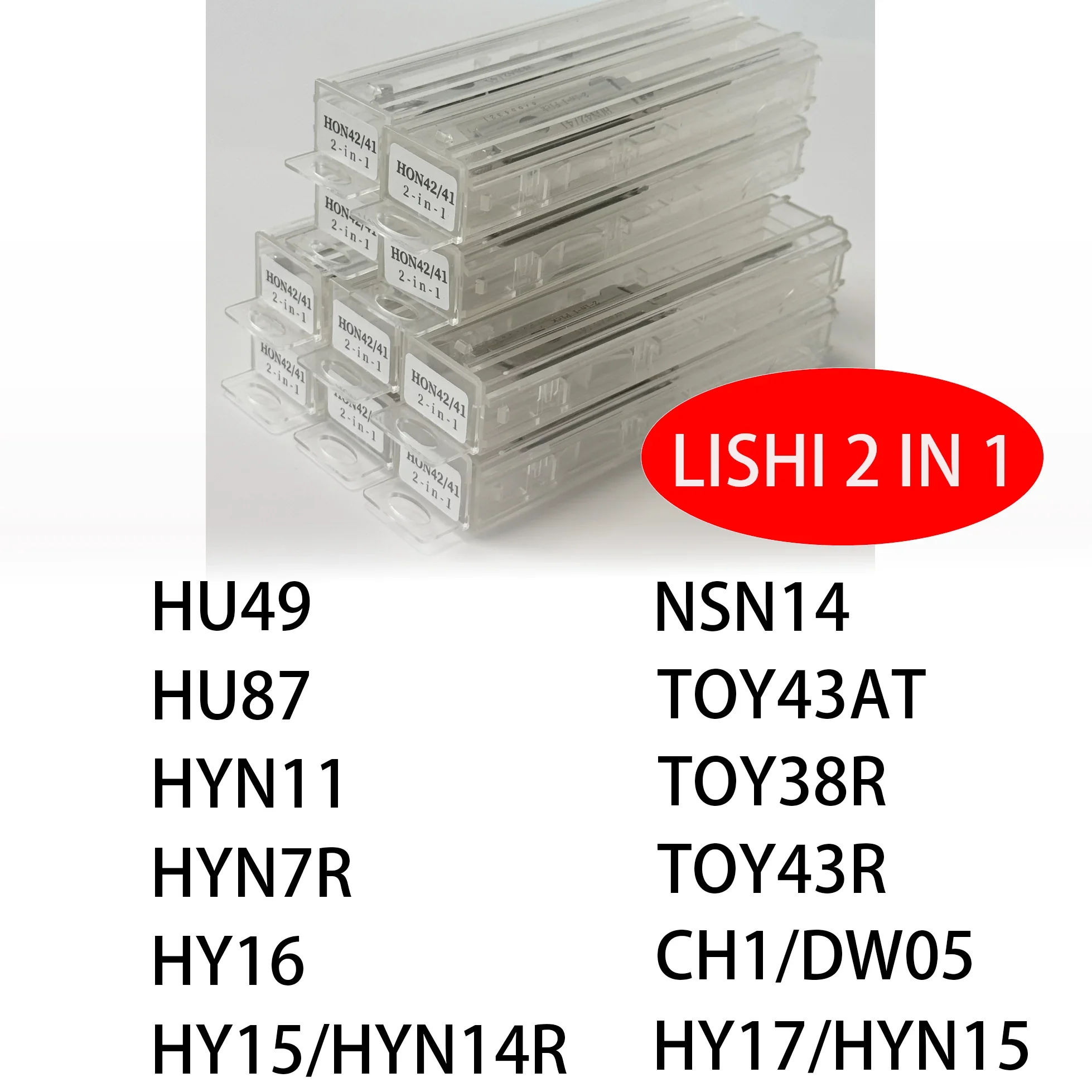 LISHI 2 IN 1 lishi 2 in 1 HU49 HU87 HYN11 HYN7R HY15/HYN14R HY16 HY17/HYN15 CH1/DW05 NSN14 TOY43AT TOY38R TOY43R