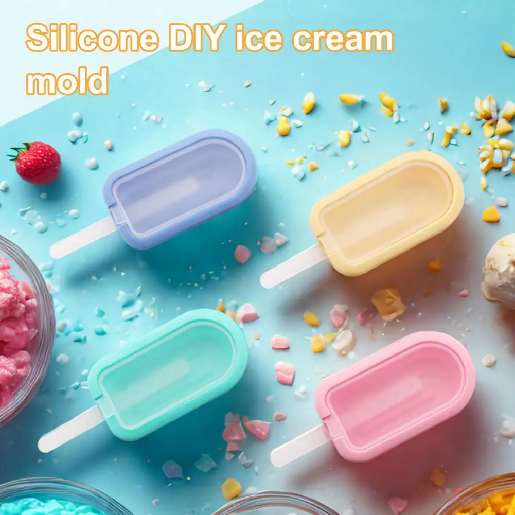 

Silicone Popsicle Molds Stackable Ice Cream Mold Reusable DIY Popsicle Kit for Homemade Ice Cream Popsicles