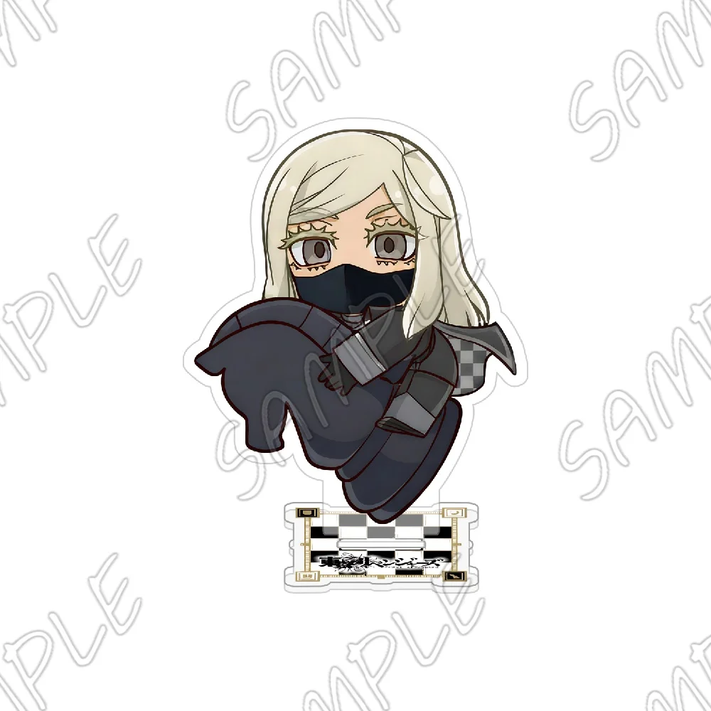 Tokyo Revengers Anime Acrylic Stand 10cm Figure Chess Ver Chibi Mikey Draken Chifuyu Baji Desk Decor Gift Keychain view 6
