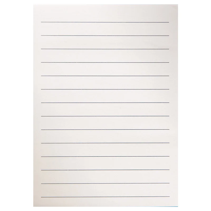 50sheets/pc Self-adhesive Memo Pad Horizon Line Grids English Learning Notepad for Students Staff Office Sticky Note Stationery