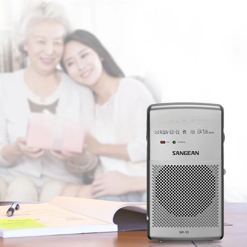 Imagem -05 - Sangean Sr35 Rádio o Novo Portátil Mini Walkman de Duas Bandas Sr36 para os Idosos fm 88108mhz Onda Média 520-1710khz