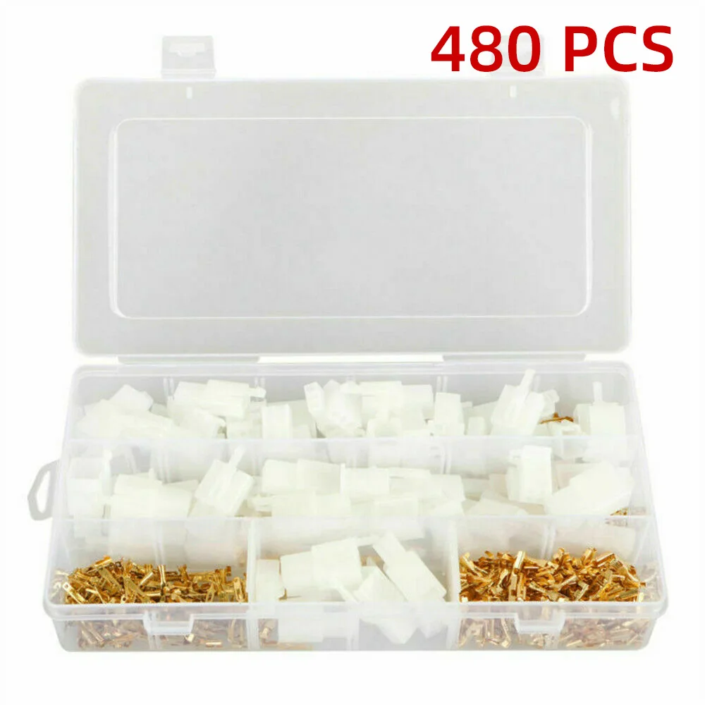 480Pcs 2.8mm Car Motorcycle Electrical Wire Connector Terminal 2 3 4 6 Pin Male Female Terminals Automotive Boat plug Kit