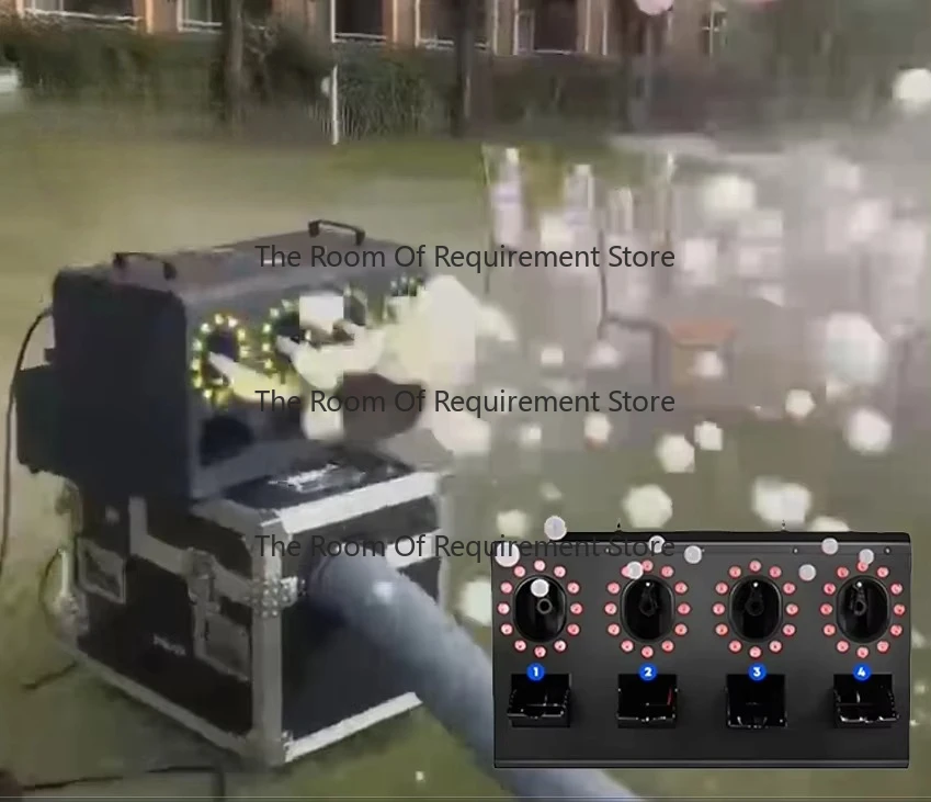 

4-Hole Stage Fog & Haze Machine DMX512 Controlled Smoke Bubble for Weddings