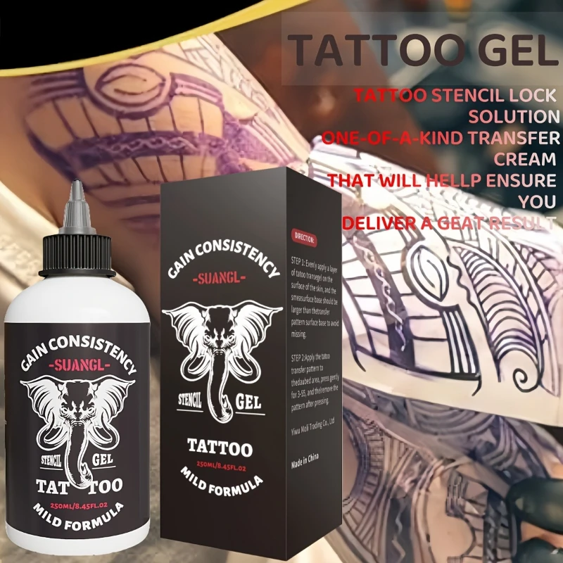 

SUANGL 250 мл/8,45 унций Гель для переноса татуировок, большой объем, высокое качество, для профессиональных тату-студий, расходные материалы для татуировок