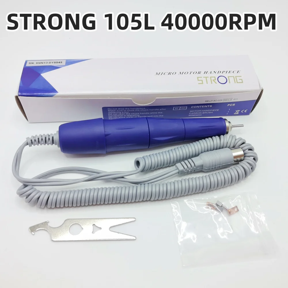 Micromoteur puissant 210 40K 105L, stylo de polissage des ongles, pièce à main pour Marathon STRONG90 204 207, poignée de Machine de manucure électrique