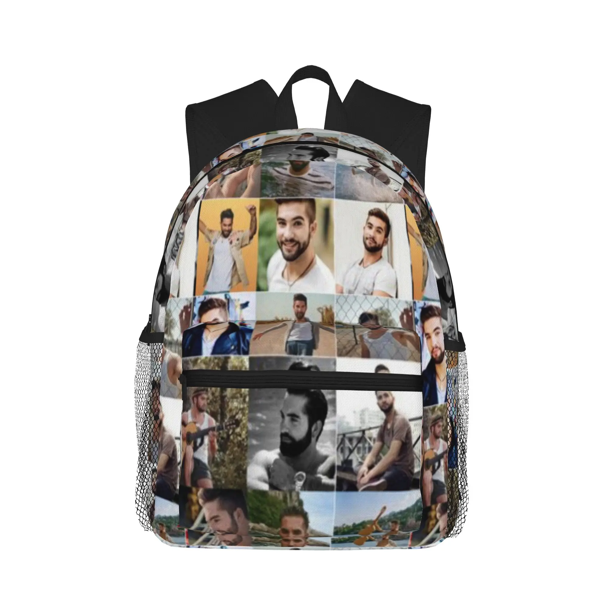 

Kendji Girac Photo Collage Casual Backpack for Students and Adults Bag