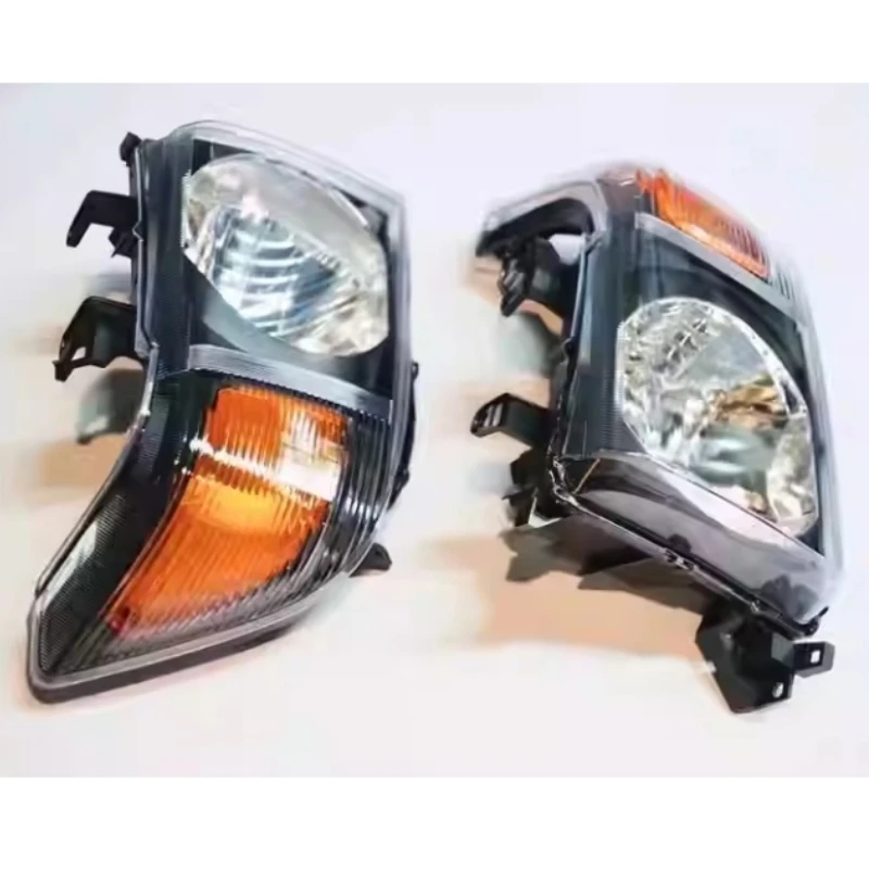 Car Front Headlight for Toyota Land Cruiser LC76 LC71 LC79 Modified New Style Inner Black Daytime Running Light Head Lamp