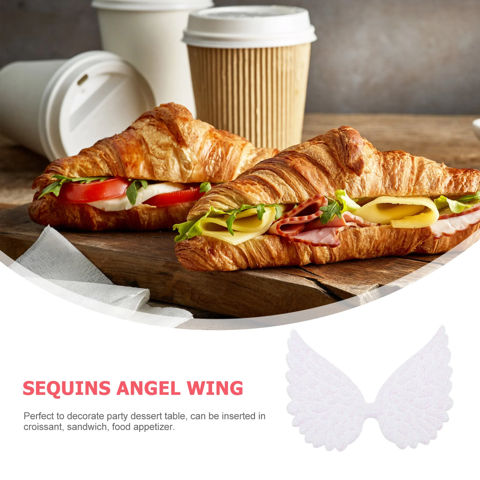 

30Pcs Angel Wing Mini Glitter Sewing Patches Accessories Cake Topper Craft Decoration Party DIY Jewelry Making Ornament