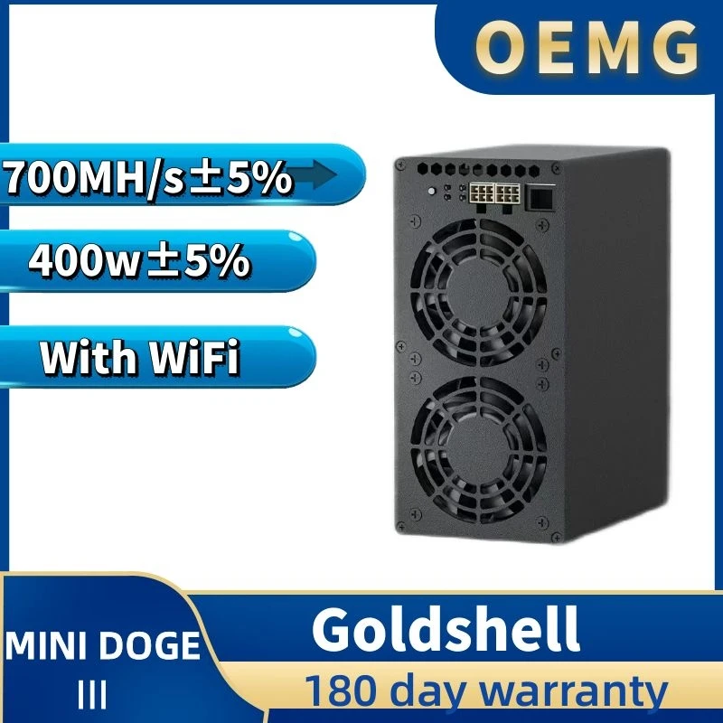 Goldshell 미니 Doge3 PSU 탑재 코인 채굴 미니 업그레이드, 700MH/S 400W ltc