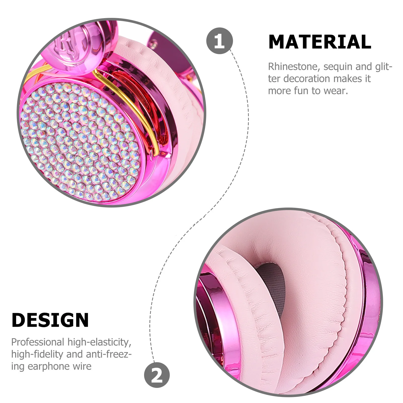 تصميم كرتوني فوق الأذن سماعة رائعتين 108Db التحكم في مستوى الصوت سماعة 3.5 مللي متر التوصيل 1.2 متر كابل قابل للتعديل سماعة الألعاب الكمبيوتر