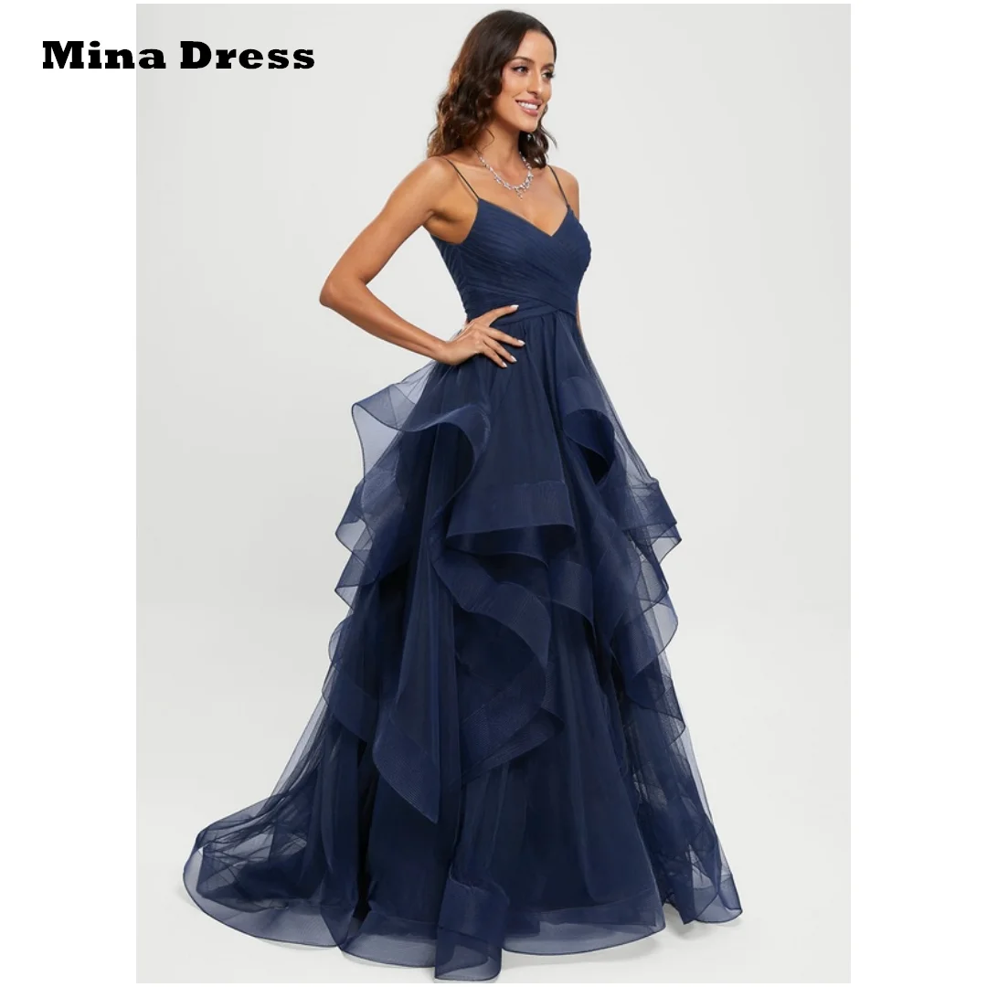 Mina Customized Backless Evening Dress Luxury Elegant Formal Women's Dresses for Special Occasions Slim Shoulder Straps Slit image 4