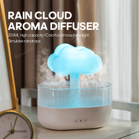 KINSCOTER Rain Clouds Aroma Diffuser Zen Raindrops Air Humidifier Essential Oil Diffuser USB Desktop Ultrasonic Sprayer