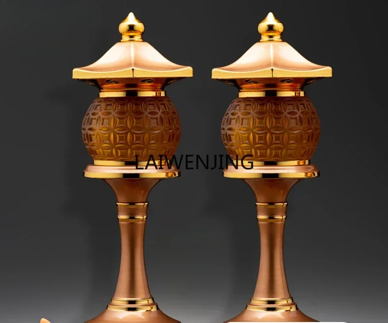 

HLZ Changming offering tribute lamp, plug-in candle, a pair of God of Wealth offering Buddha lamp