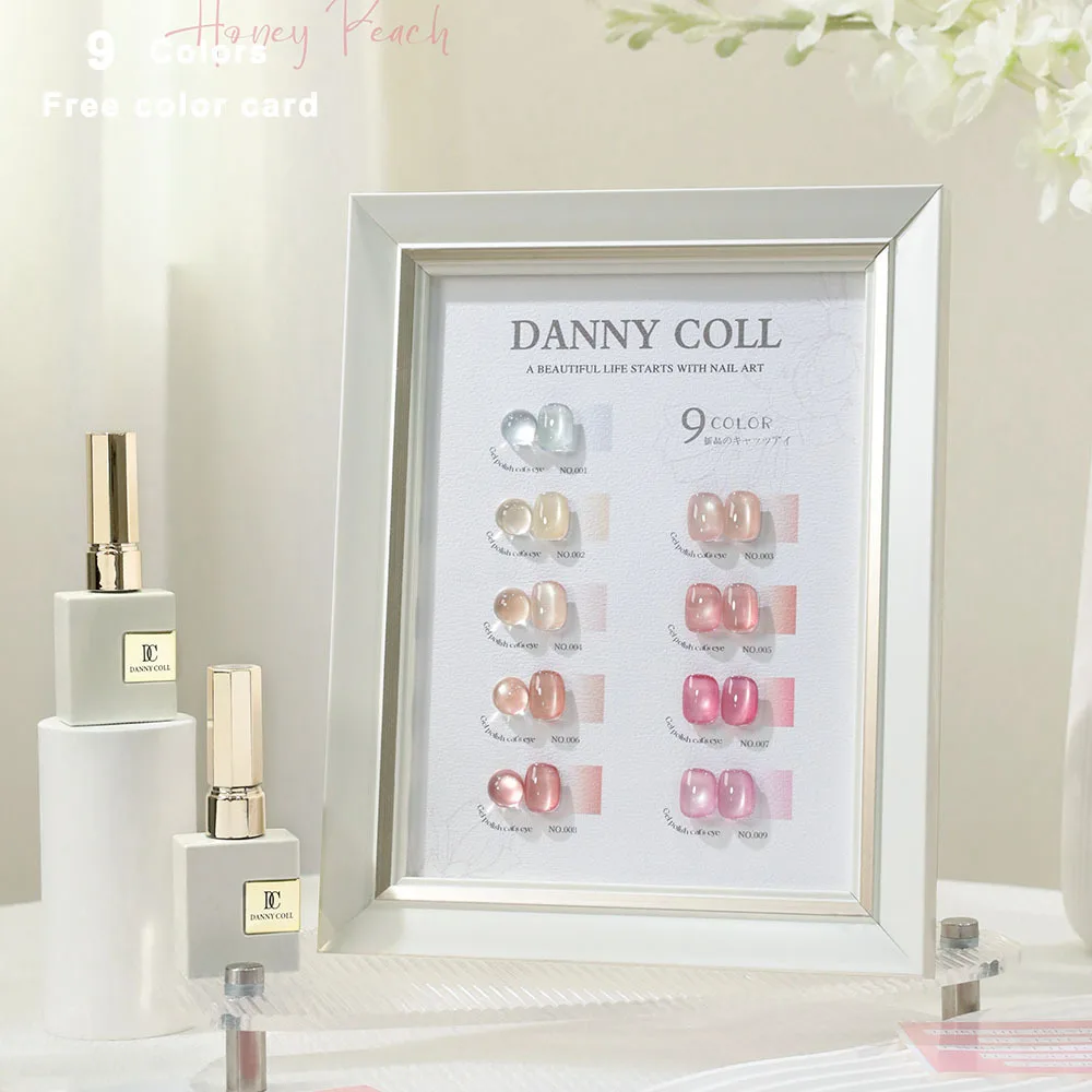 

High End 9pcs Cat's Eye Gel Polish Set With Color Card 15ml Pink Magnet Gel Soak Off UV LED Nail Varnish UV Gel Collection