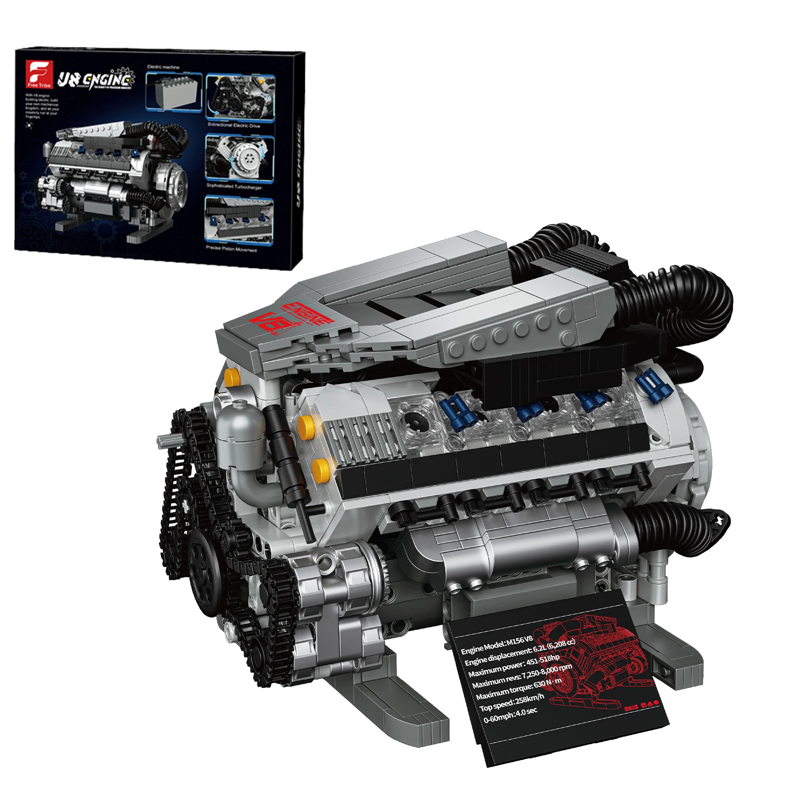 36303 السوبر V8 محرك نموذج 931 قطعة اللبنات مجموعة التقنية الجمعية ألعاب الطوب الإبداعية الجذعية التعليمية هدية عيد الميلاد