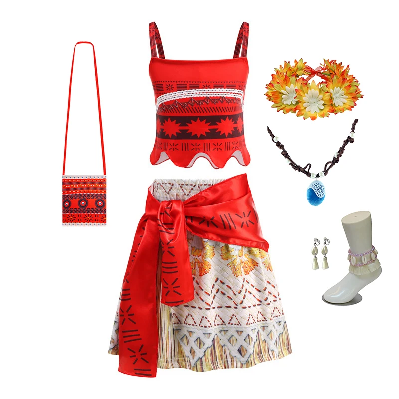 أحدث فيلم ديزني الأميرة موانا 2 فستان الفتيات تأثيري فايانا كرنفال حفلة المحيط مغامرة زي الاطفال ملابس تنكرية الزي