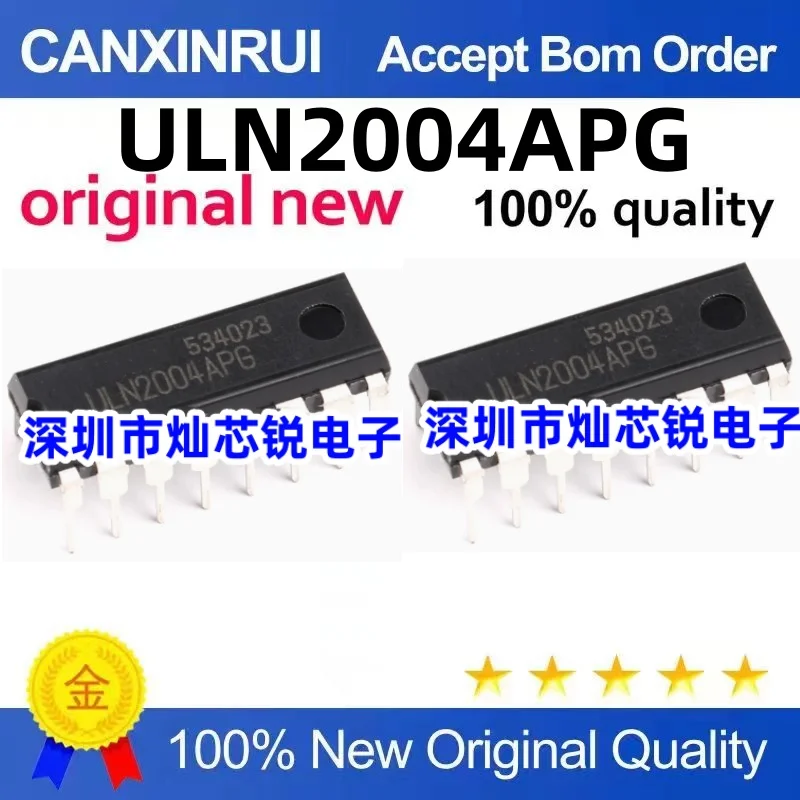 

（100 pieces）ULN2004A ULN2004APG ULN2004AN Driver Receiver Chip In-Line DIP-16