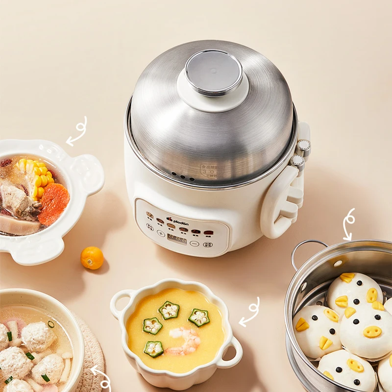 1.6L وعاء طعام الطفل متعدد الوظائف باخرة كهربائية مع جهاز تسخين الحليب آلة الطبخ المنزلية تبخير وعاء الطبخ للنودلز