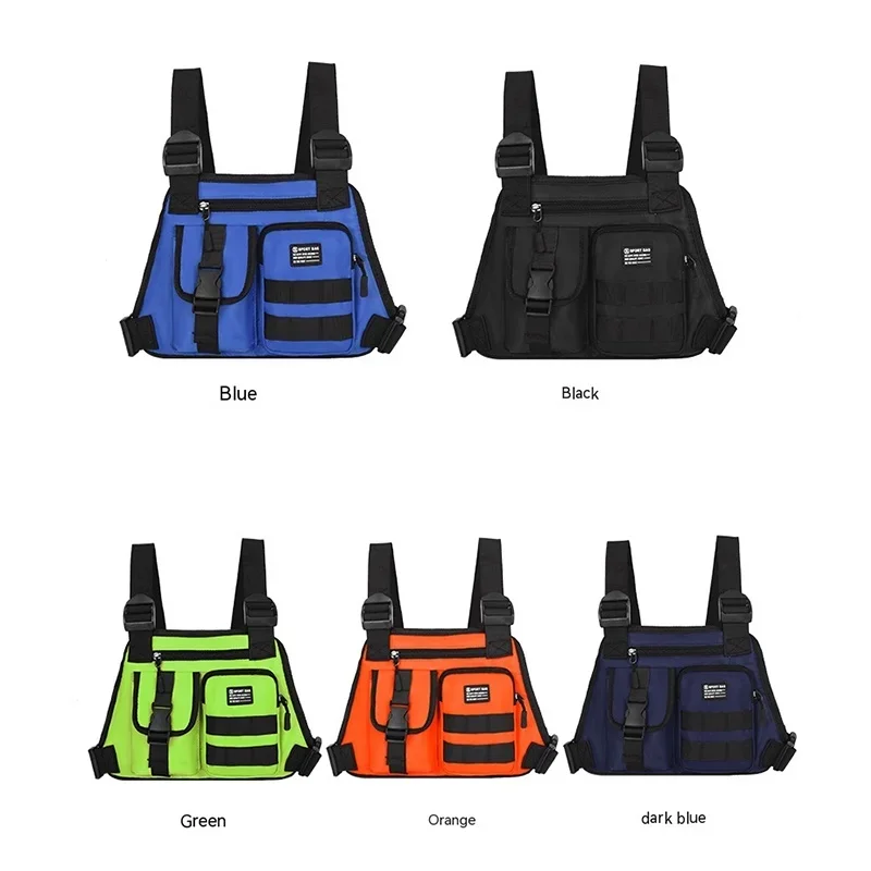 Heren Borst Tassen Mode Tactical Vest Pack Outdoor Sport Fietstas Sling Bolso Hombre Voor Heren Nieuwe Hiphop Streetwear