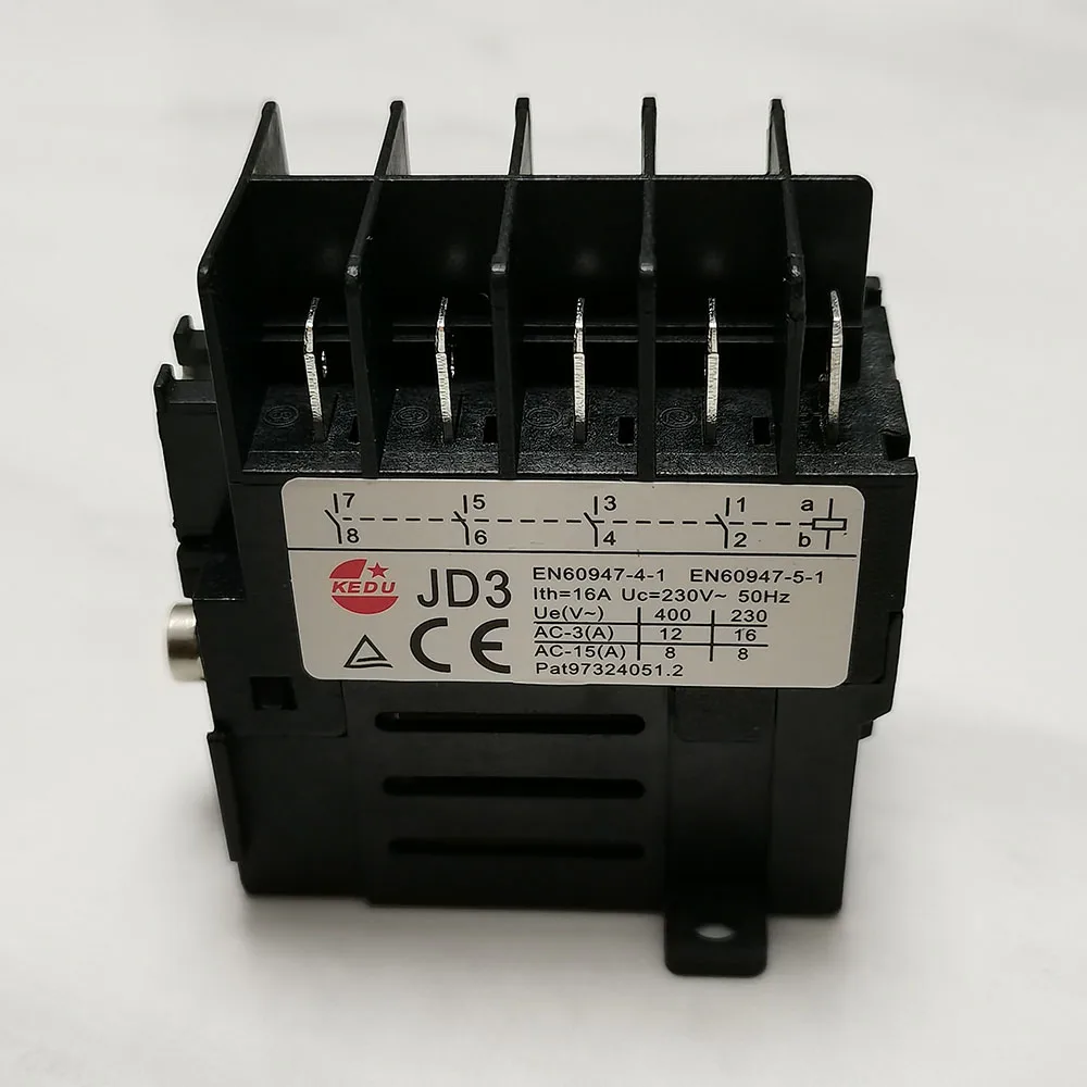 KEDU JD3 10Pins 230V 50Hz 16A Electric Relay 4NO with Power Failure and Undervoltage Protection Function