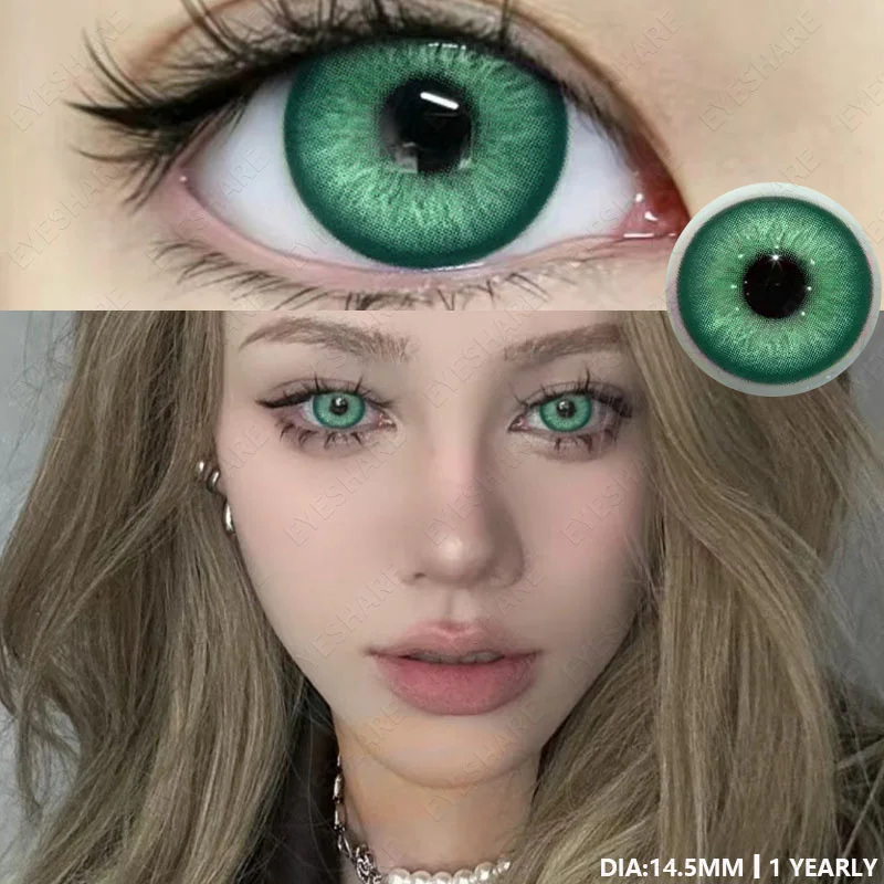 EYESHARE 1pair New Colored Contacts Lenses for Eyes Blue Lenses Green Contacts Lenses Yearly Brown Eyes Lens Fashion Gray Pupils