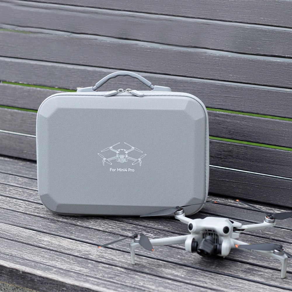 XFJI Tragetasche Kompatibel mit DJI Mini 4 Pro PU-Leder Reisetasche Geeignet für Mini 4 Pro RC2/RC-N2 Drohnen-Zubehör – Detail 12