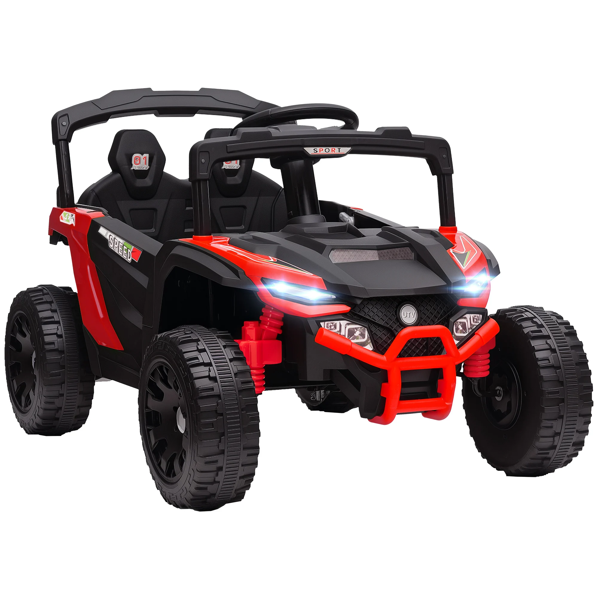 Coche Eléctrico Niños 12V, 2 Motores, RC 2.4G, Suspensión, Música 🚗