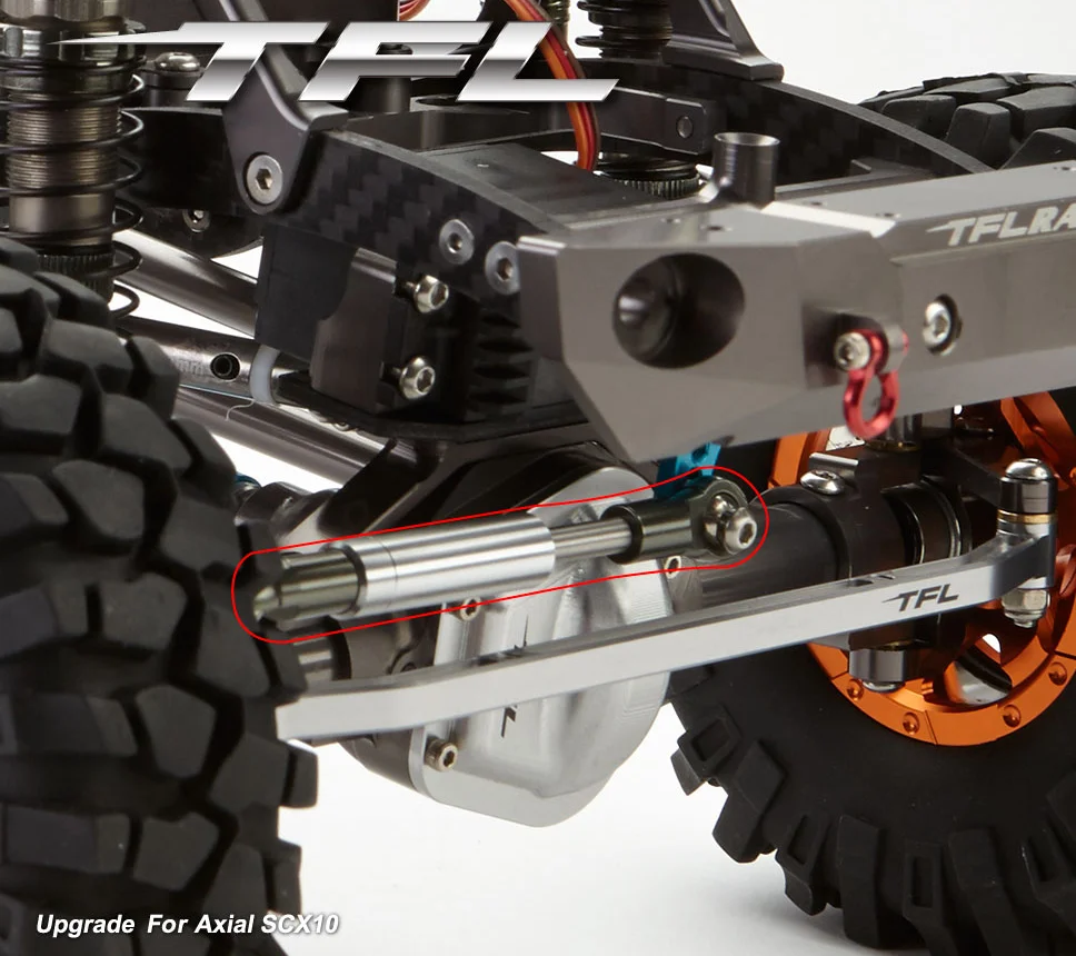 TFL RC Accessori Auto 1/10 AXIAL SCX10 Rock Crawler Simulazione Asta Sterzo Parti Aggiornate TH01790-SMT6