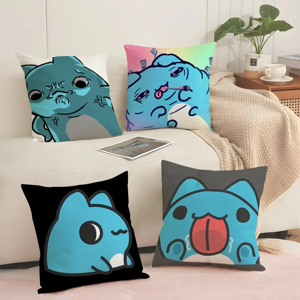 B-Bugcat CapooS Cushion Cover Silky Short Plush Sofa Pillow Cover Hidden Zipper Soft Dustproof Case for Home Decor
