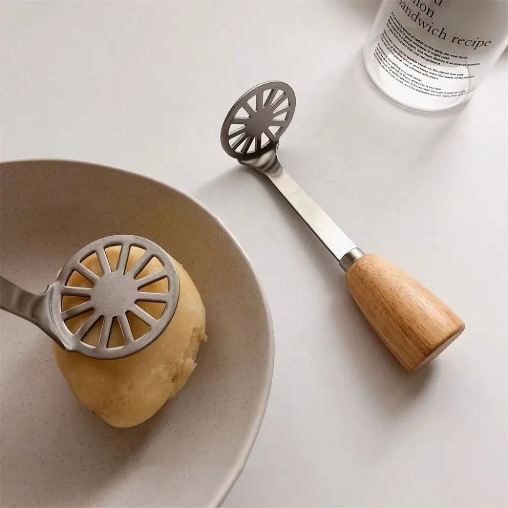 هراسة بطاطس من الفولاذ المقاوم للصدأ ، مشذ ، كسارة يدوية ، معدن يدوي ، أداة فواكه ، مكبس خضروات ، ثوم أفوكادو ، يقطين ، مكبس يدوي #4