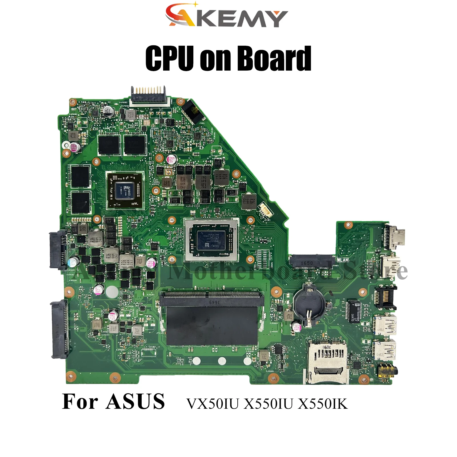 

X550IK Laptop Motherboard For ASUS VivoBook X550IK X550I VX50IU X550IU Notebook Mainboard With CPU 100% tests OK fast ship stk