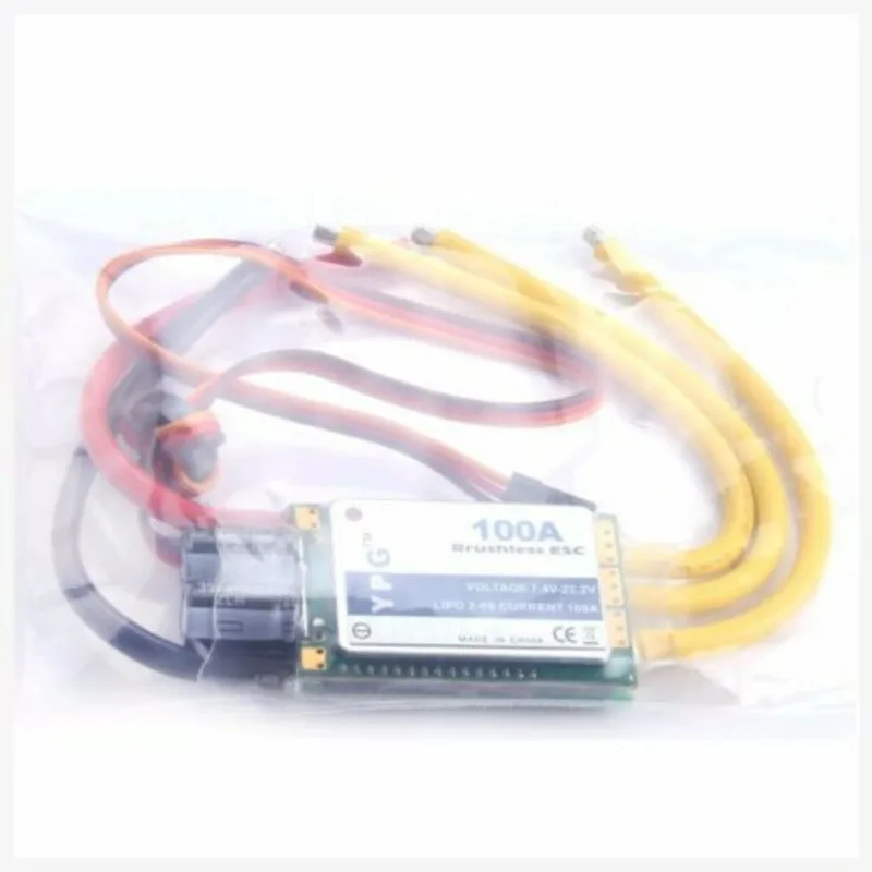 Controlador de velocidad sin escobillas YPG 100A ESC 2 ~ 6S SBEC para avión helicóptero RC 550/600