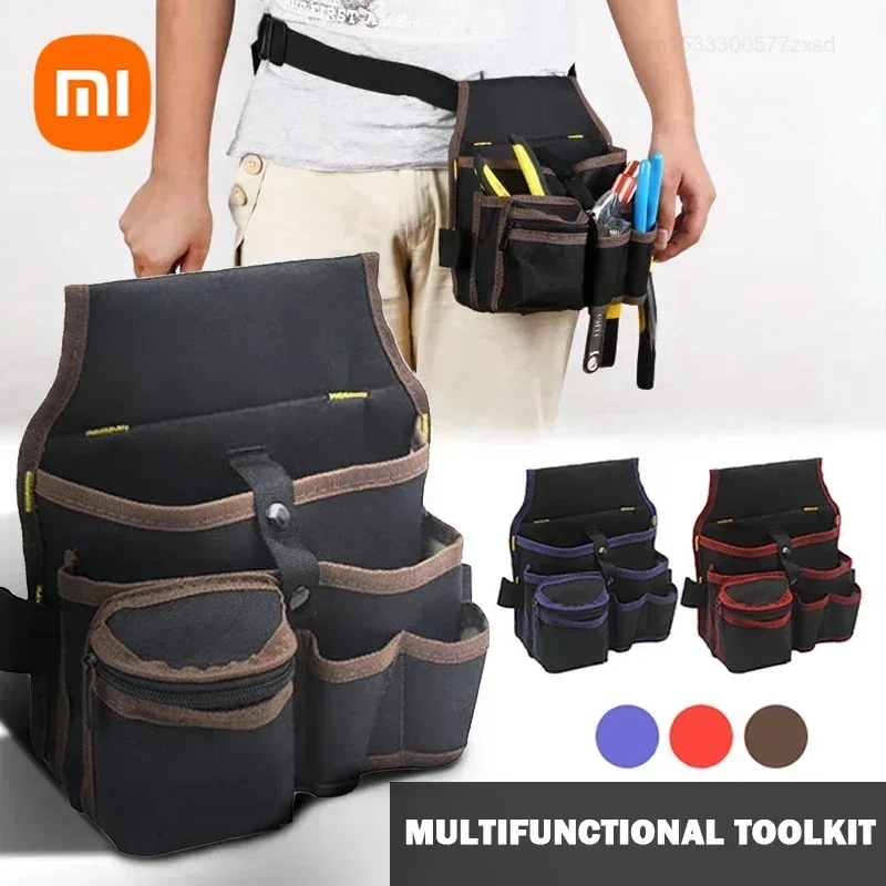 New Xiaomi Multifunctional Tool Storage Bag Pouch Belt Electrician Toolkit Drill Waist Bag Wrench Hammer Hardware Tool Organizer