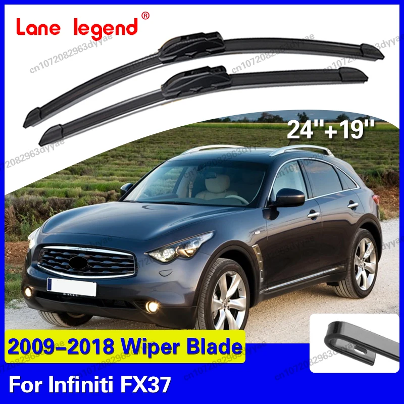 

Double Rubber Car Wipers for Infiniti FX37 2009-2018 LHD Front Blade Brushes Cutter Automobiles Accessorie Windscreen Wiper
