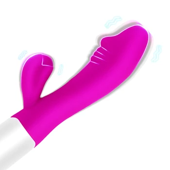 สมจริงDildo Rabbit Vibratorชาร์จClit Stimulation Massager Vibratingช่องคลอดMastrubatorเพศของเล่นสําหรับผู้หญิง